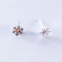  18 K Gold plated Sterling Silver Snowflake Studs