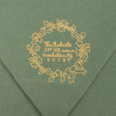  Custom Hand-Drawn Christmas Return Address Stamp For Holiday Envelops