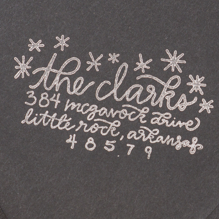 Custom Hand-Drawn Christmas Return Address Stamp For Holiday Envelops