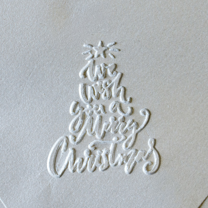 Holiday Embosser Festive Christmas Envelope Seal Custom Plastic Stamp for Cards & Stationery Gifts