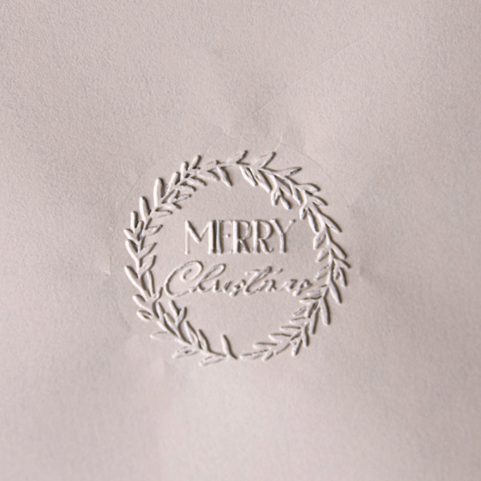 Holiday Embosser Festive Christmas Envelope Seal Custom Plastic Stamp for Cards & Stationery Gifts
