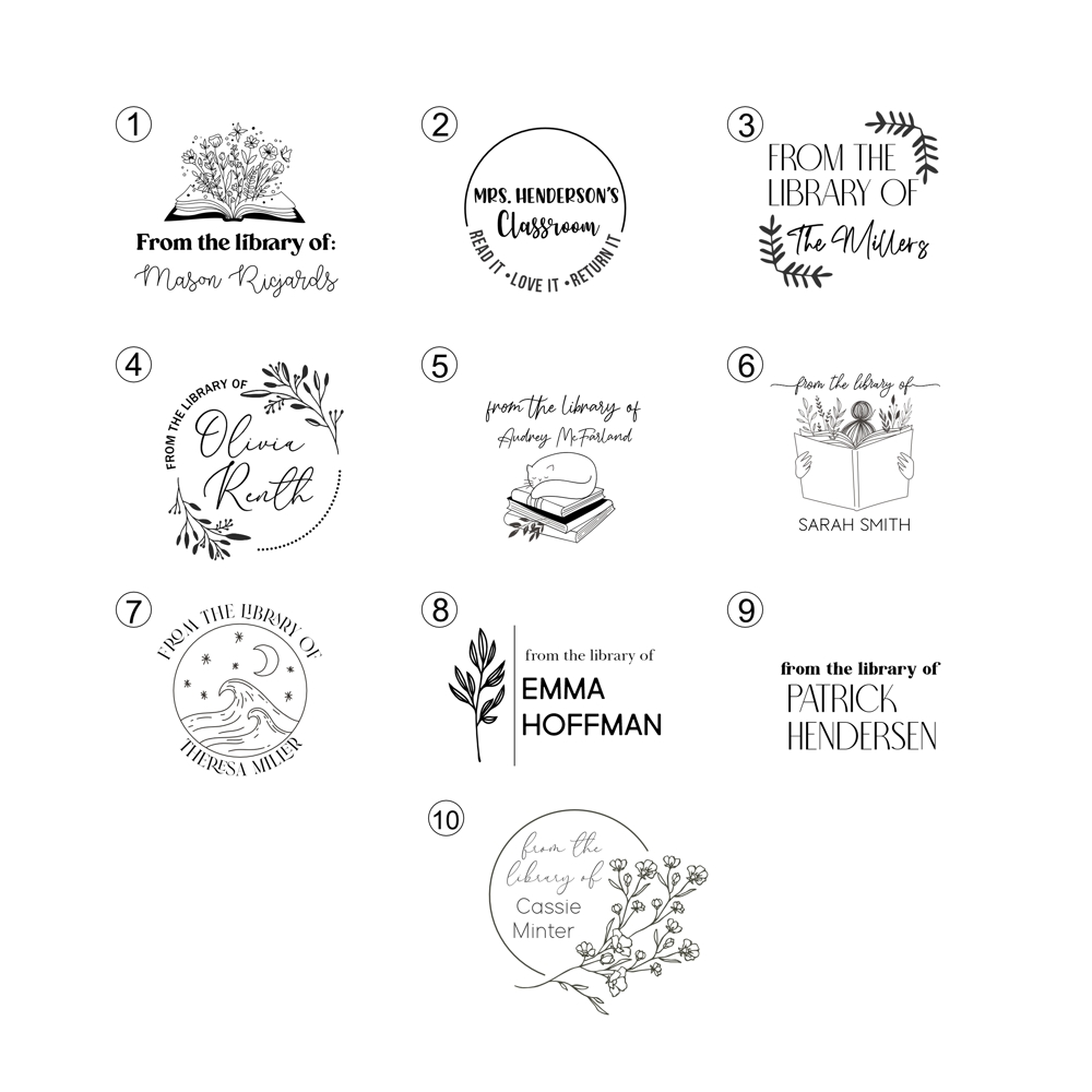 Personalized Book Stamps