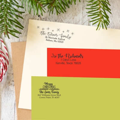 Custom Holiday Address Stamps
