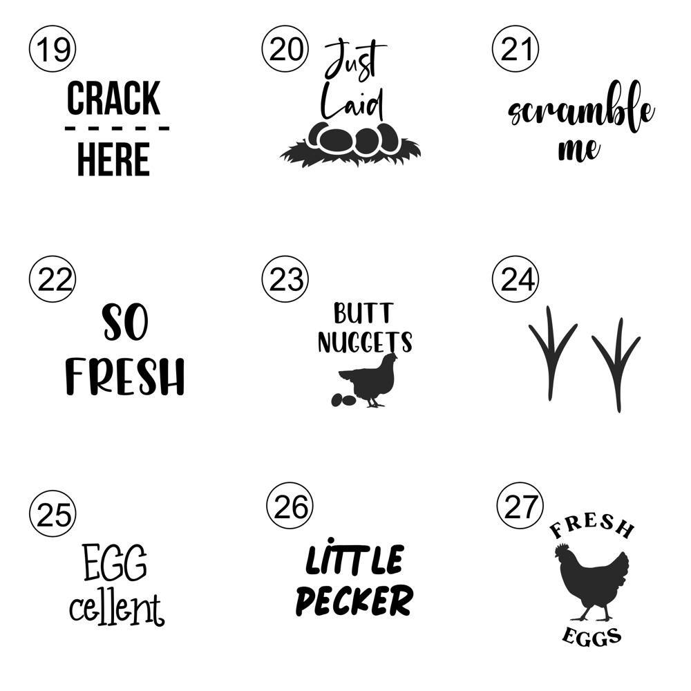 Egg Stamps - Set of 2 