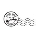 Black Santa Express Postmark Mail Stamp 