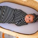 Black & White Stripe Snuggle Swaddles