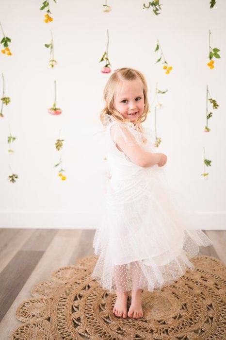 White Polka Dot Tulle Dress