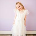  White Polka Dot Tulle Dress