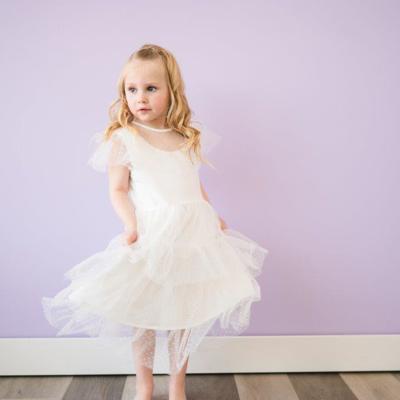 White Polka Dot Tulle Dress