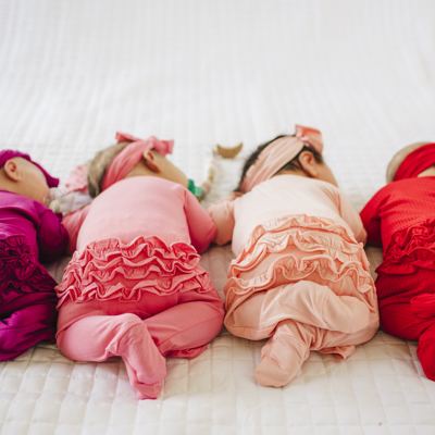 Ruffle 2 Way Zip Onesies