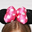 Puffy Pink & White Character Mouse Ears