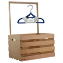 Blue Natural Pine Baby Shower Wardrobe Crate with 10 Clothes Hangers, 12 Piece Set