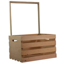 Gray Natural Pine Baby Shower Wardrobe Crate with 10 Clothes Hangers, 12 Piece Set