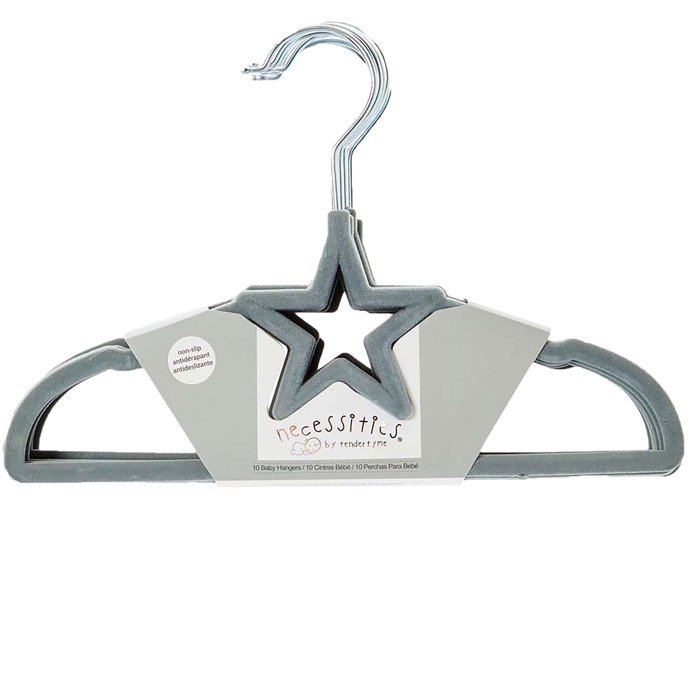 Natural Pine Baby Shower Wardrobe Crate with 10 Clothes Hangers, 12 Piece Set