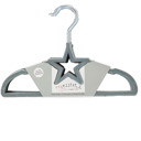 Gray Natural Pine Baby Shower Wardrobe Crate with 10 Clothes Hangers, 12 Piece Set