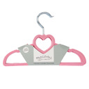 Pink Natural Pine Baby Shower Wardrobe Crate with 10 Clothes Hangers, 12 Piece Set