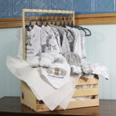  33 Piece Gender Neutral Baby Shower Wardrobe Gift Crate 