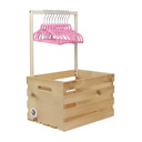 Pink Natural Pine Baby Shower Wardrobe Crate with 10 Clothes Hangers, 12 Piece Set