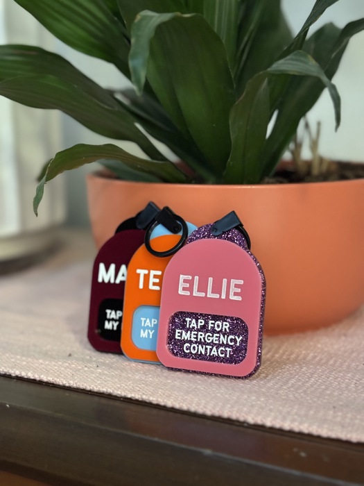 NFC Backpack Tag, Scannable Emergency Contact Tag