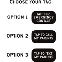  NFC Backpack Tag, Scannable Emergency Contact Tag