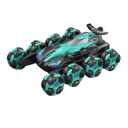 Green  Remarkable Goodz 8 Wheels Stunt Car With Remote