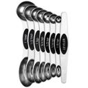 Black Magnetic Measuring Spoons Set