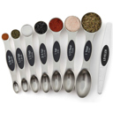 Black Magnetic Measuring Spoons Set