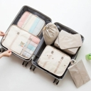 Beige Clarissa  Jet Set  7 N 1 Travel Pack  Kit