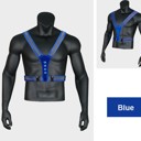 Blue LED Running Vest, High Visibility Reflective Vest for Night