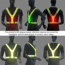 Black LED Running Vest, High Visibility Reflective Vest for Night