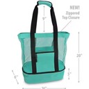 Green Clarissa Beach Tote Insulated Cooler Bag