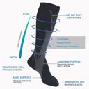 Black Size 1X "BENE Active Compression Comfort Socks "