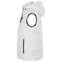 White Large Helios Paffuto Heated Vest Artic White - Powerbank Included 