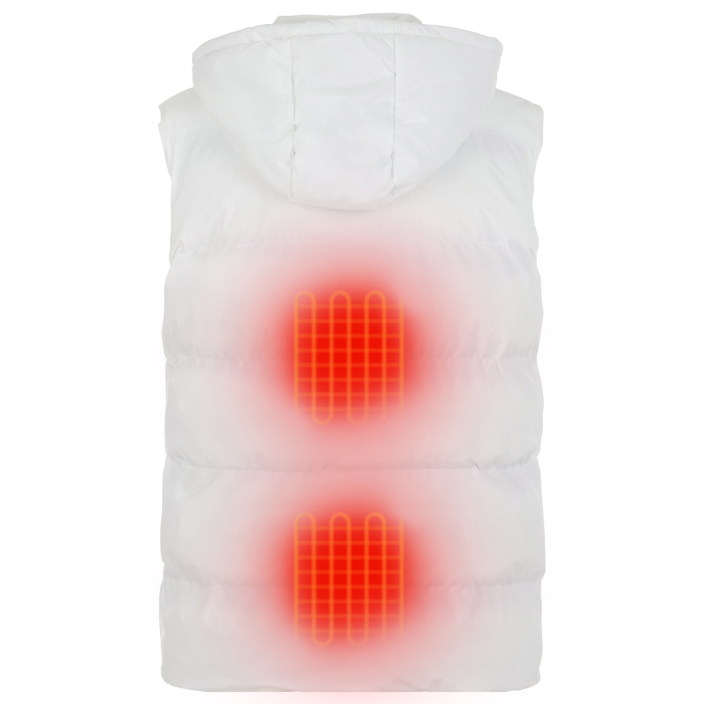 Helios Paffuto Heated Vest Artic White - Powerbank Included 