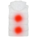 White XXL Helios Paffuto Heated Vest Artic White - Powerbank Included 