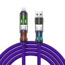 Purple 4N1 Fast Data Cable - 5 ft long