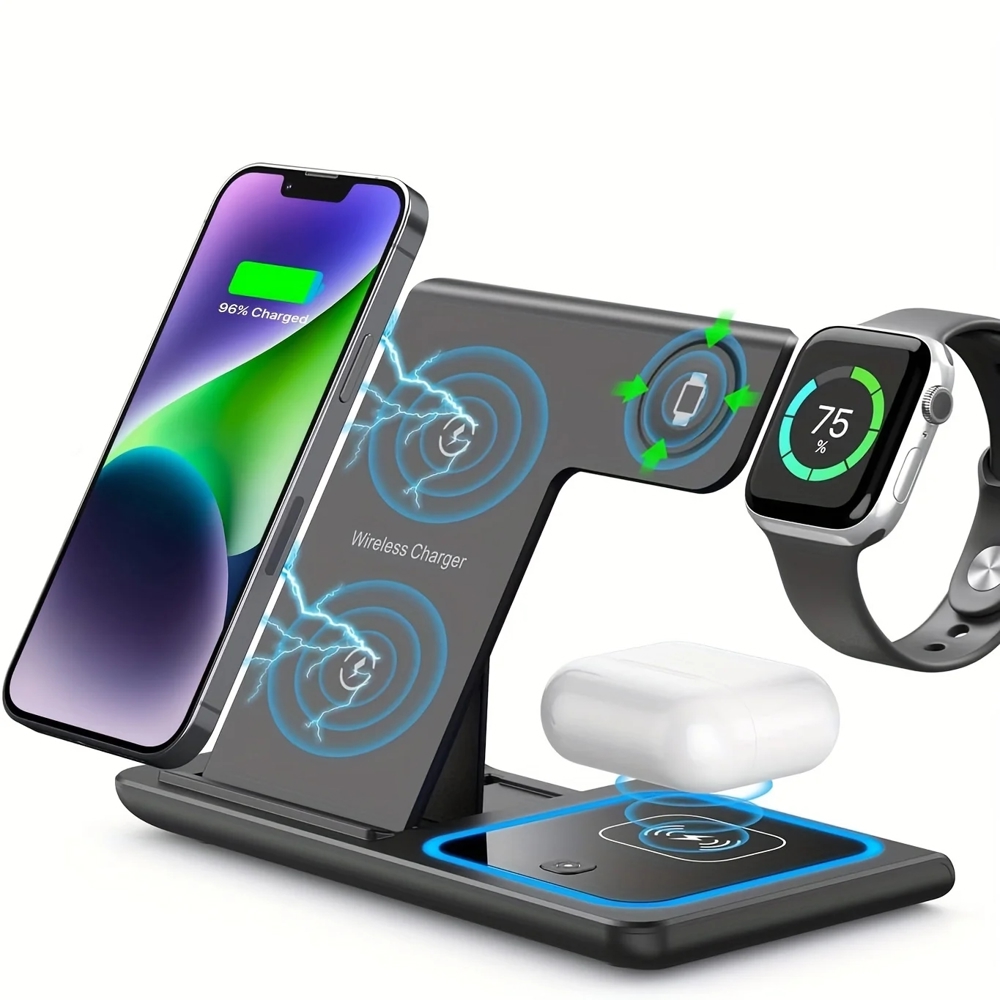 3P Experts Tap And Power Wireless Charging Station - Black Parent