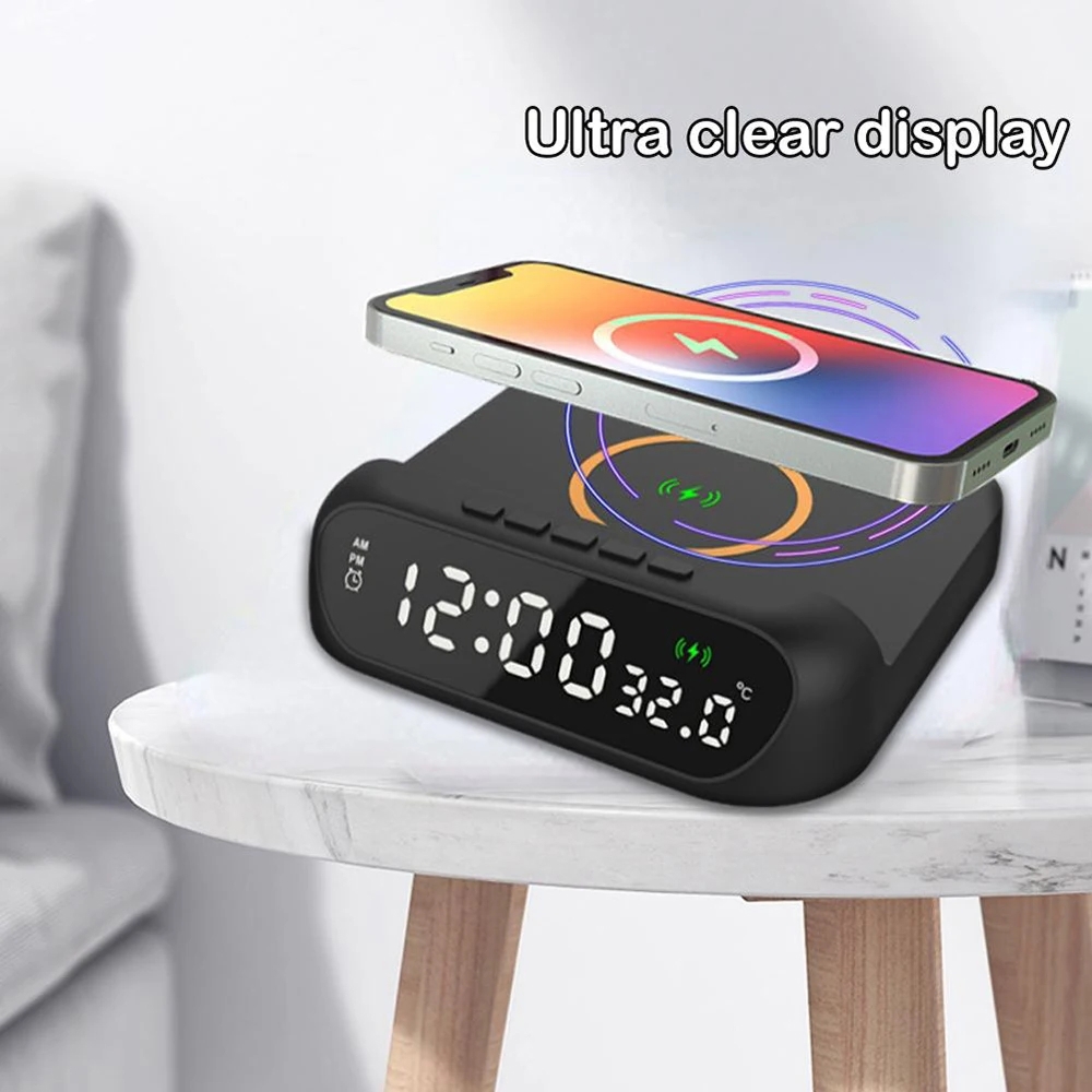 3P Experts Wireless Charger Alarm Clock