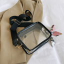 Black Clarissa Clear Crossbody Bag