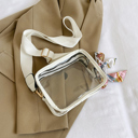 White Clarissa Clear Crossbody Bag