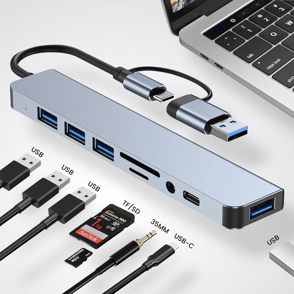 Ethos 8-in-1 USB C Hub New Type-C Adapter