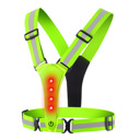 Yellow LED Running Vest, High Visibility Reflective Vest for Night