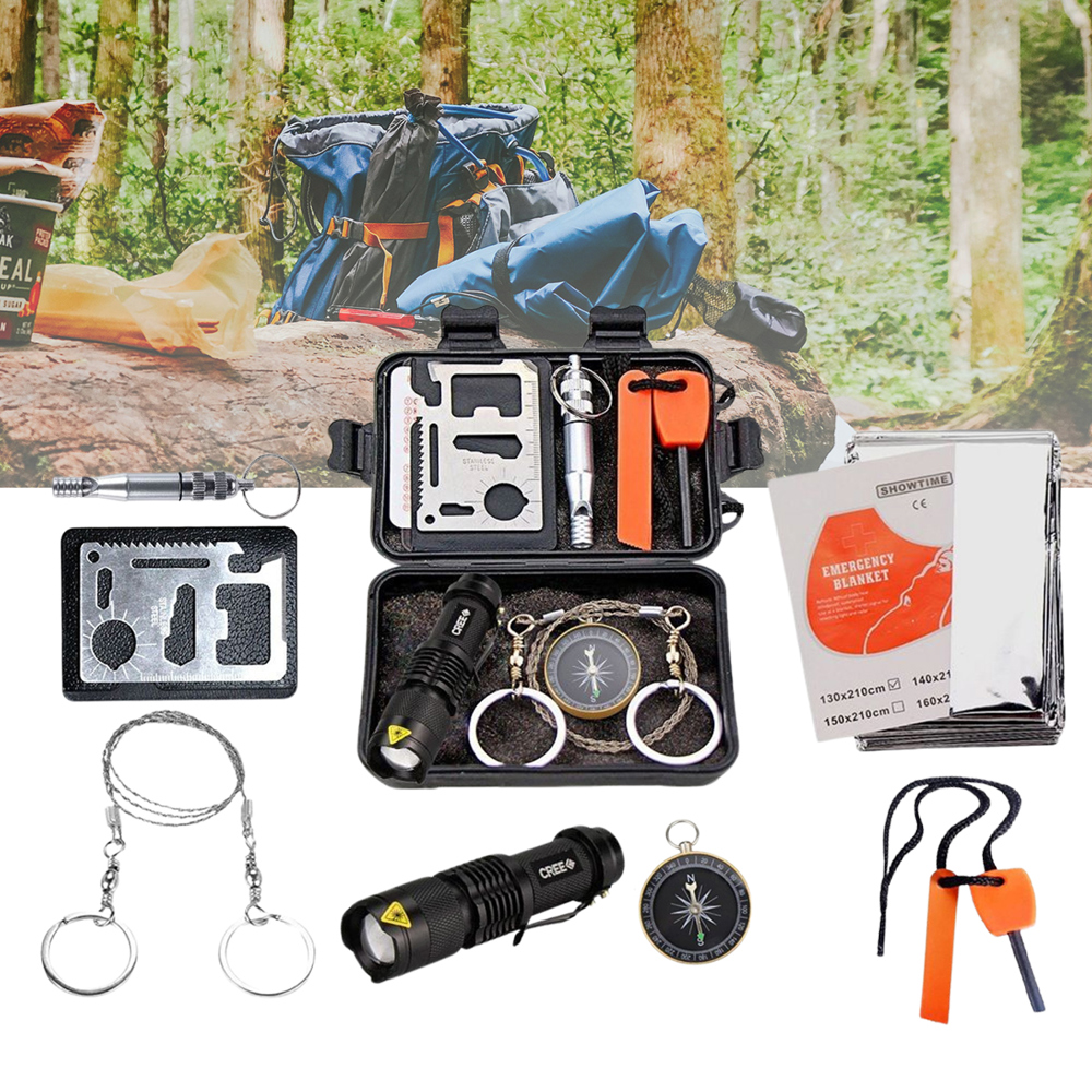 8 IN 1 Outdoor Camping Survival Kits