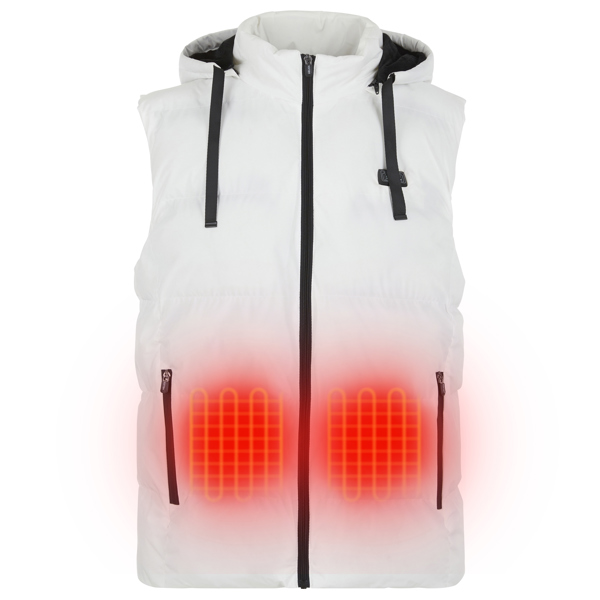 Helios Paffuto Heated Vest Artic White - Powerbank Included 