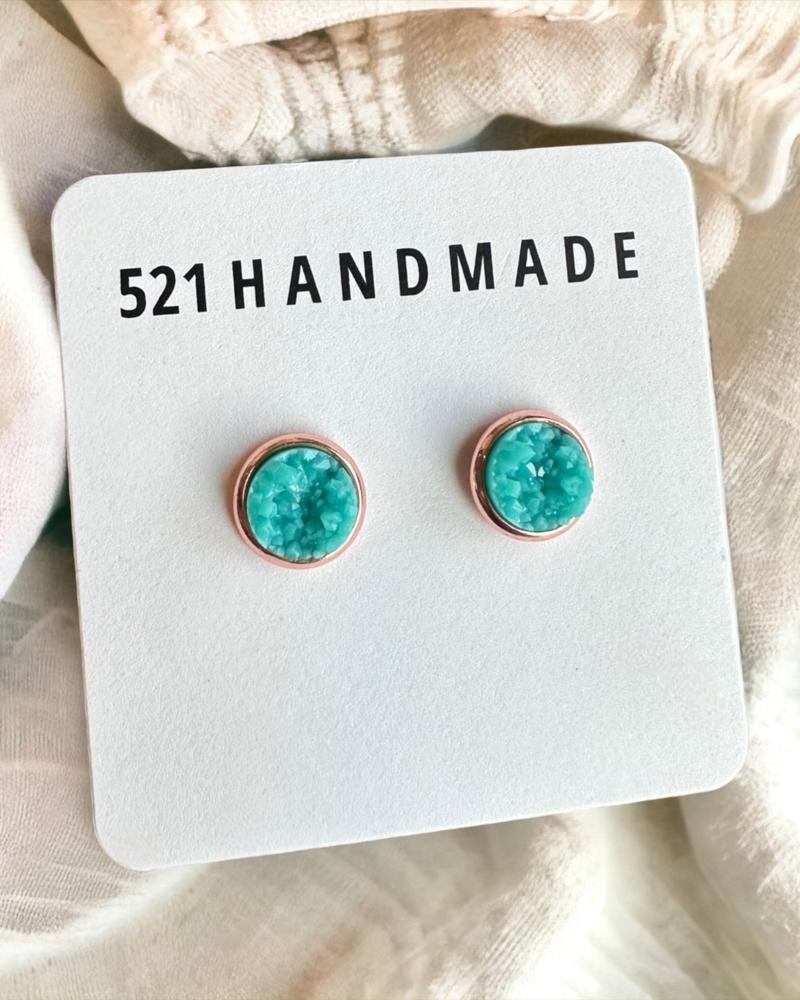 Beachy Turquoise Druzy Earrings