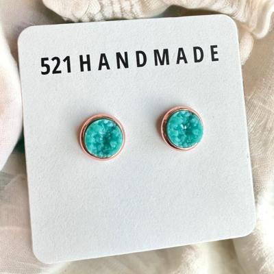 Beachy Turquoise Druzy Earrings