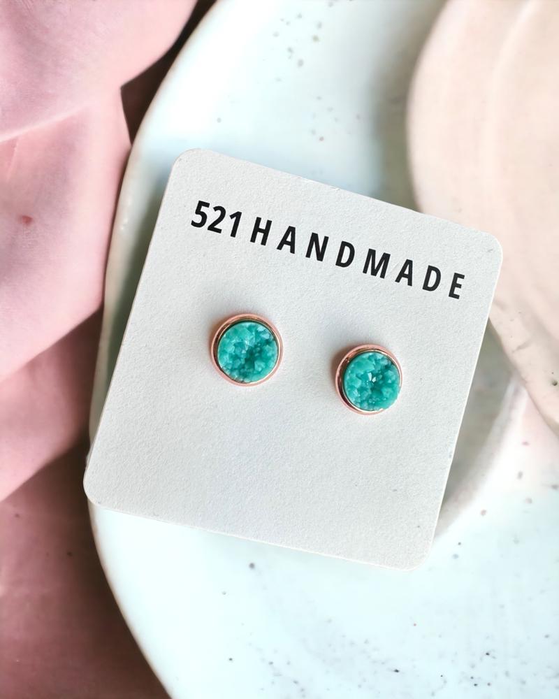 Beachy Turquoise Druzy Earrings