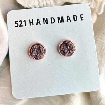 Cocoa Druzy Stud Earrings | Stocking Stuffers