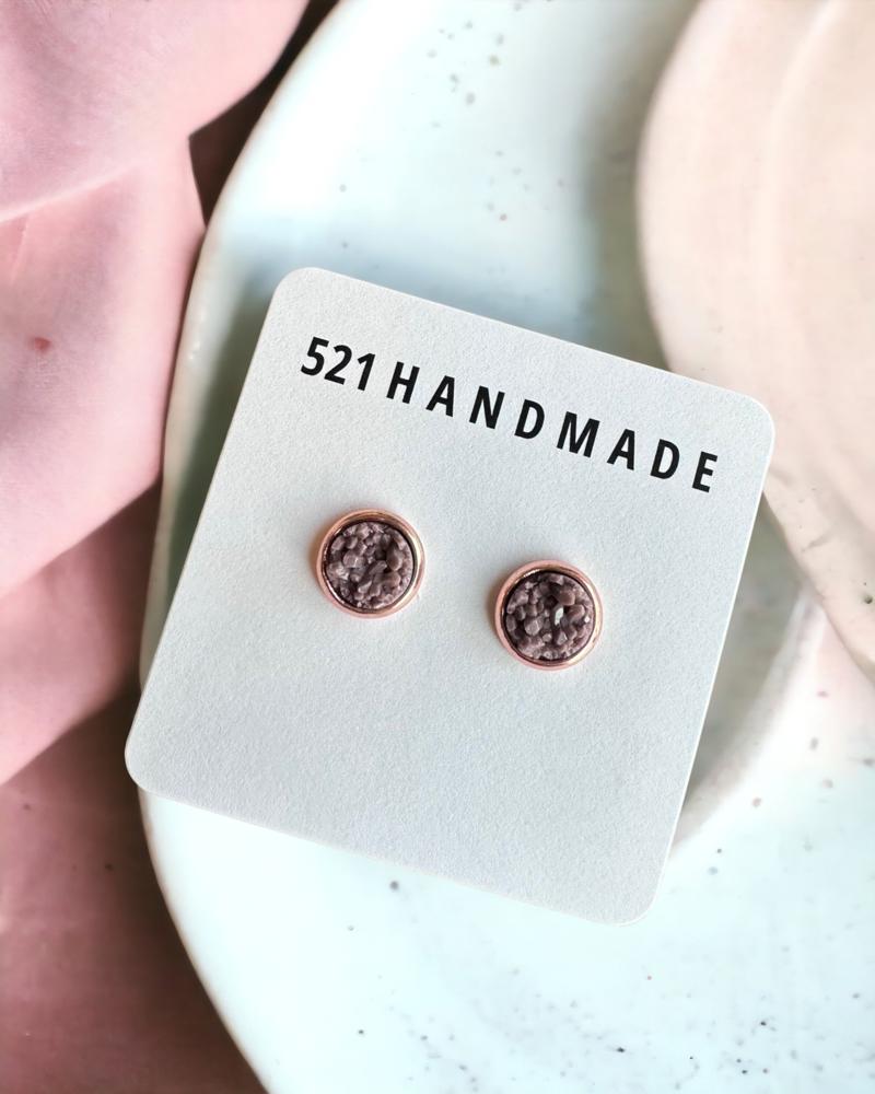 Cocoa Druzy Stud Earrings | Stocking Stuffers