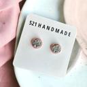  Gray Druzy Stud Earrings | Stocking Stuffer Earrings 